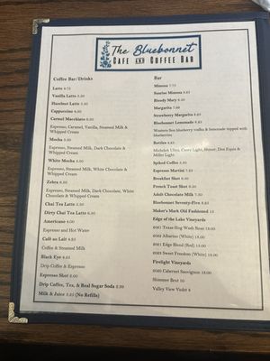 Menu photo 6 The Bluebonnet Cafe and Coffee Bar Valley View, TX Menu photo 6 The Bluebonnet Cafe and Coffee Bar Valley View, TX