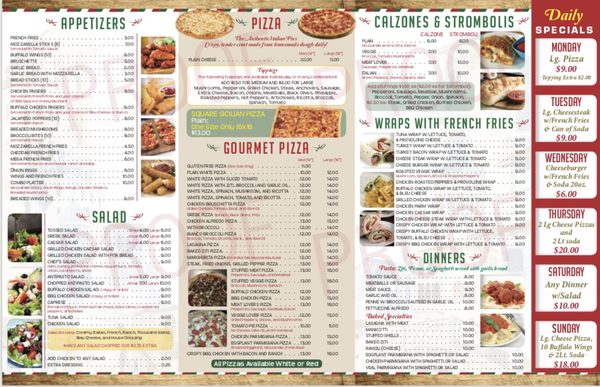 Menu photo 1 Sicily's Pizza Wilmington, DE Menu photo 1 Sicily's Pizza Wilmington, DE