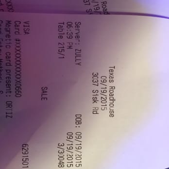 Texas Roadhouse - Timeanddatestamp. Servers don't care - Steakhouses Near Me - Modesto, California Texas Roadhouse - Timeanddatestamp. Servers don't care - Steakhouses Near Me - Modesto, California