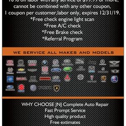 JNJ Complete Auto Repair - Business Brochures