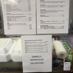 Darrell's Bar-B-Que - Menu