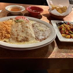 Santa Fe - Chicken and cheese enchiladas