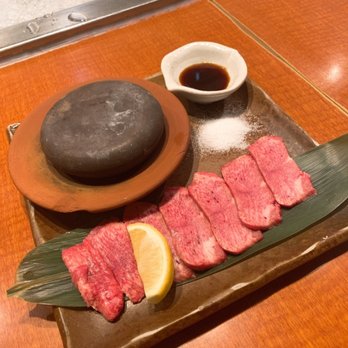 Tei Tei Robata Bar - Beef Tongue on hot stone - Japanese Near Me - Dallas, Texas Tei Tei Robata Bar - Beef Tongue on hot stone - Japanese Near Me - Dallas, Texas