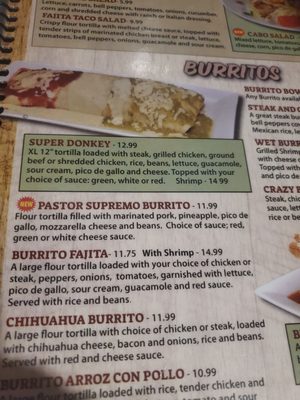 Menu photo 1 Los Cabos Mexican Grill Indianapolis, IN