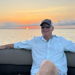 Crab Island Dolphin Tours - My husband finally relaxed!