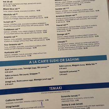 Suvi Thai & Sushi - Menu - Sushi Bars Near Me - Homestead, Florida