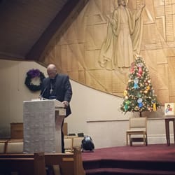 Saint Columba Catholic Church - Bishop Martin Holley prepares for Simbang Gabi Mass