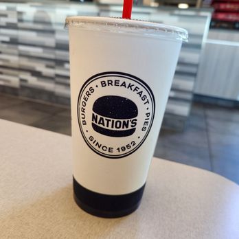 Nation's Giant Hamburgers - Nation's large soda cup. - Burgers Near Me - Modesto, California