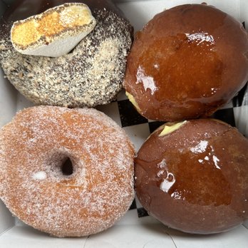 Diablo Doughnuts - 2 crème brûlée donuts. Sugar donut. And s'mores donut - Donuts Near Me - Baltimore, Maryland