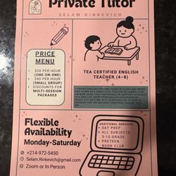 Office Depot - My tutorials flyer that I got sized and printed with the help of Gloria!
