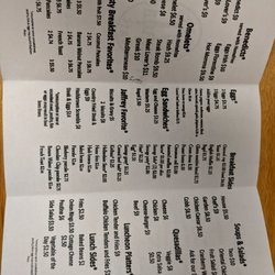 Monadnock Country Cafe - The menu