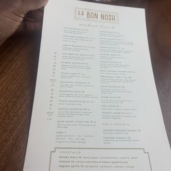 Le Bon Nosh - Brunch menu - Cafes Near Me - Atlanta, Georgia Le Bon Nosh - Brunch menu - Cafes Near Me - Atlanta, Georgia