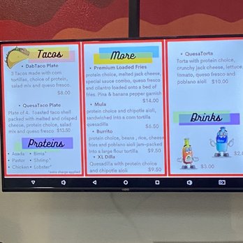 Dab Tacos - Menu - Tacos Near Me - Fresno, California Dab Tacos - Menu - Tacos Near Me - Fresno, California