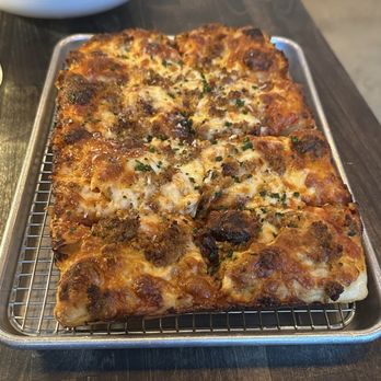 No Regrets Pizza - Spicy Spicy Vodka Sausage Pizza - Roman - Italian Near Me - North Bethesda, Maryland