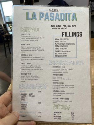 Menu photo 1 La Pasadita Taqueria Lawrence, KS Menu photo 1 La Pasadita Taqueria Lawrence, KS