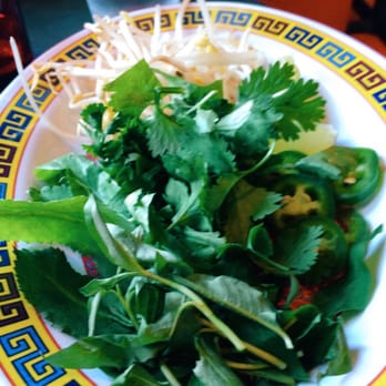 Hot Joy - Herbs for the ramen. I love me some bean sprouts! (apologies for the picture clarity) - Asian Fusion Near Me - San Antonio, Texas