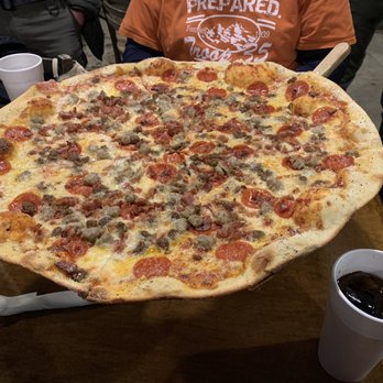 Slices Pizzeria - Jumbo meat pizza - Pizza Near Me - Thomaston, Georgia