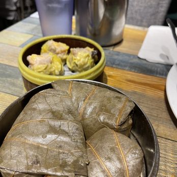 Jade Garden - Mini Sticky Rice in Lotus Wrap and Pork Shiu Mai with Chinese Mushroom - Dim Sum Near Me - Seattle, Washington Jade Garden - Mini Sticky Rice in Lotus Wrap and Pork Shiu Mai with Chinese Mushroom - Dim Sum Near Me - Seattle, Washington