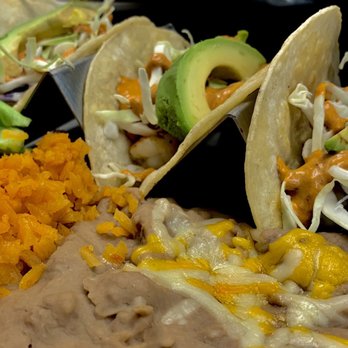 Richie's Bar and Grill - three tacos and rice - Seafood Near Me - Grand Saline, Texas Richie's Bar and Grill - three tacos and rice - Seafood Near Me - Grand Saline, Texas