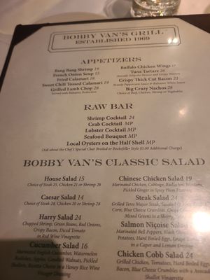 Menu photo 4 Bobby Van's Grill Washington, DC, DC