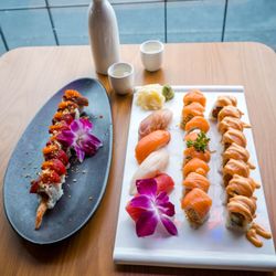 Sushi Fire - Duarte - Hot Sake, Tataki Roll, Nigiri, Angel Roll, and SOB Roll