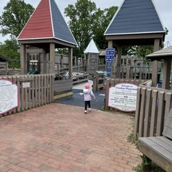 Freedom Playground - Soft, spongy surface inside the dedicated play area is safe for preschoolers