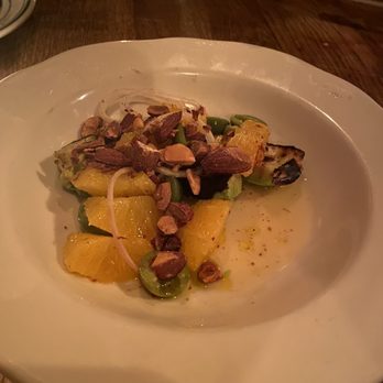 St. Anselm - Grilled avocado and orange salad - New American Near Me - Brooklyn, New York St. Anselm - Grilled avocado and orange salad - New American Near Me - Brooklyn, New York