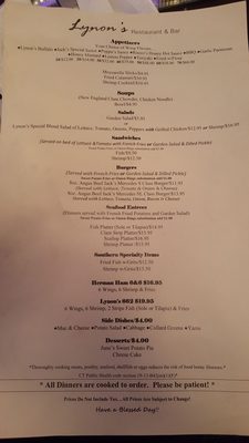 Menu photo 3 Lynon's Restaurant & Bar Hamden, CT Menu photo 3 Lynon's Restaurant & Bar Hamden, CT