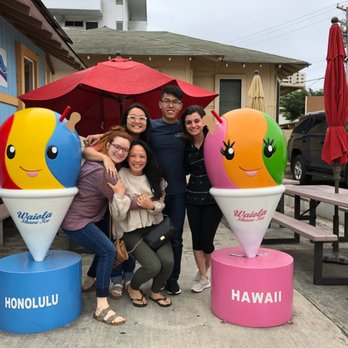 Waiola Shave Ice - Cute af outside area to take touristy pics like me and my basic friends - Ice Cream & Frozen Yogurt Near Me - Honolulu, Hawaii Waiola Shave Ice - Cute af outside area to take touristy pics like me and my basic friends - Ice Cream & Frozen Yogurt Near Me - Honolulu, Hawaii