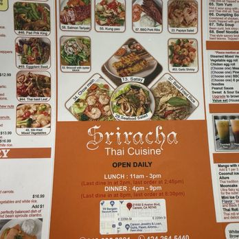 Sriracha Thai Restaurant - Thai Near Me - Carson, California