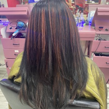 Sun Nails & Hair - After coloring and highlights! - Nail Salons Near Me - San Jose, California Sun Nails & Hair - After coloring and highlights! - Nail Salons Near Me - San Jose, California