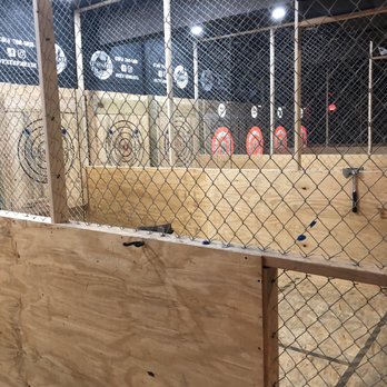 Axe Habits  - Axe throwing lanes-- interactive lanes in the back. - Axe Throwing Near Me - Miami, Florida