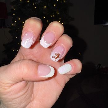 D'or Nail Lounge - Gingerbread nails by Lynn. The matte texture design is absolutely gorgeous. - Nail Salons Near Me - Temecula, California