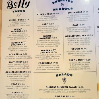 Belly - Menu - Mexican Near Me - Oakland, California Belly - Menu - Mexican Near Me - Oakland, California