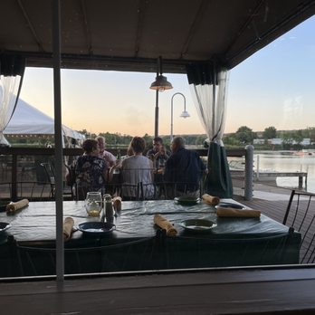 The BoatYard Grill - View out the window inside the restaurant - Seafood Near Me - Ithaca, New York