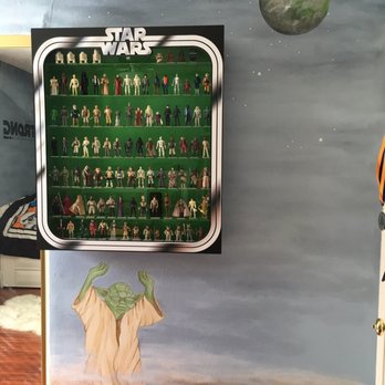 Wall Murals By Colette - She did an amazing job drawing yoda using the force to hold this cabinet up! And we love the mist she painted! - Painters Near Me