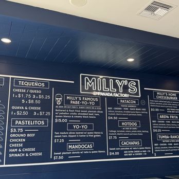 Milly's Empanada Factory - Menu - Venezuelan Near Me - Miami, Florida