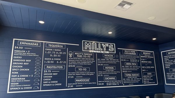 Menu photo 1 Milly's Empanada Factory Miami, FL