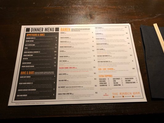 Menu photo 2 The Ramen Bar Dublin, D Menu photo 2 The Ramen Bar Dublin, D