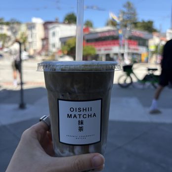 Oishii Matcha - Iced hojicha latte - Coffee & Tea Near Me - San Francisco, California Oishii Matcha - Iced hojicha latte - Coffee & Tea Near Me - San Francisco, California