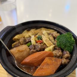 beef brisket with rice and extra spicy