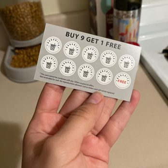 BOBARITA - Boba stamp card! - Desserts Near Me - Los Angeles, California