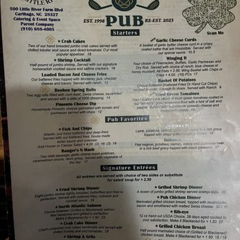 Dugans Pub - Menu pic - Irish Near Me - Pinehurst, North Carolina