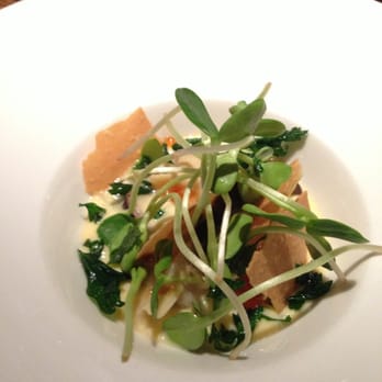 Barley Swine - Scrambled egg, shiitaki dumplings, salmon roe, almonds - I could eat this for breakfast everyday, truly remarkable eating! - New American Near Me - Austin, Texas