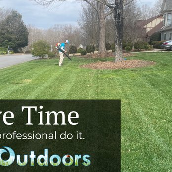 ALL Outdoors - a lawn being mowed in a residential area - Lawn Services Near Me - Greenville, South Carolina