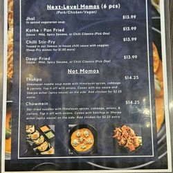 The Momo Spot - Menu as of Oct 2023