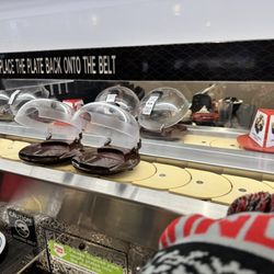 Kura Revolving Sushi Bar - We found a single cheesecake.  For about 30minutes there was no food on the rotary belt.