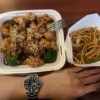 Asian Wok - Sesame Chicken with lo mein noodles - Chinese Near Me - Las Vegas, Nevada