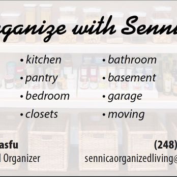 Sennica's Organized Living - Contact me by phone for any organizing needs! - Home Organization Near Me Sennica's Organized Living - Contact me by phone for any organizing needs! - Home Organization Near Me