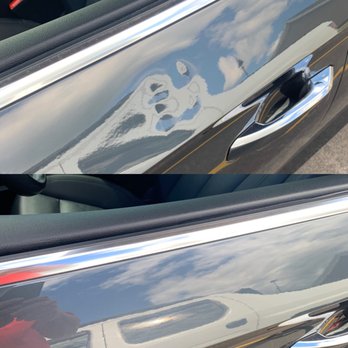 CNY Dent Repair - Top: Before, Bottom: After - Mobile Dent Repair Near Me